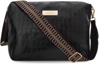 Monnari dámská kabelka vak shopper volná taška 2v1 + crossbody - krokodýlí - černá - 4