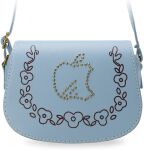 Dámská listonoška kabelka s klopou s ozdobnými cvočky stříbrná - 2