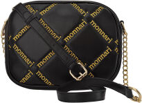 Monnari malá elegantní dámská crossbody kabelka s vyšívaným logem – černá - 4