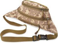 Objemná taštička sportovní bederní ledvinka moro - béžová-hnědá - 2