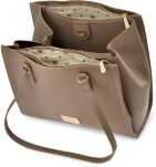 Monnari dámská velká taška shopper kufřík na rameno 3 přihrádky - béžová - 3
