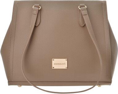 Monnari dámská velká taška shopper kufřík na rameno 3 přihrádky - béžová