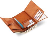 Kvalitní pánská kožená peněženka BAG STREET – písková - 4