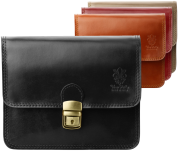 Dámská italská kabelka listonoška z přírodní kůže - 2