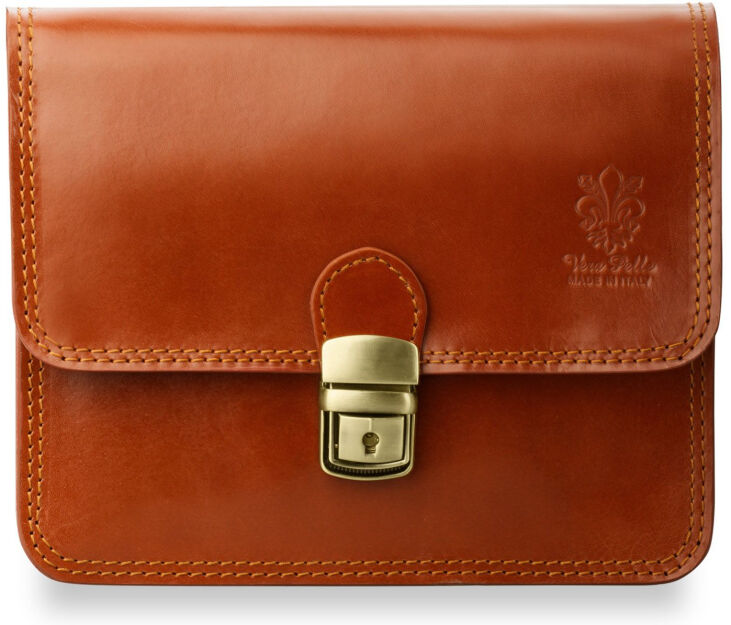 Dámská italská kabelka listonoška z přírodní kůže