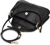 Monnari elegantní společenská psaníčko kabelka se vzorem kůže – černá - 3