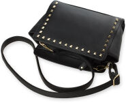 Listonoška trapéz dámská kabelka cvočky  - modrá - 2