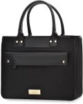 Monnari stylová kabelka s kapsou velká dámská taška aktovka obchodní shopper - černá - 2