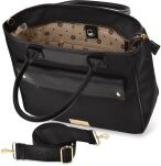 Monnari stylová kabelka s kapsou velká dámská taška aktovka obchodní shopper - černá - 3