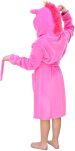 Hřejivý dětský župan kigurumi s kapucí – růžový jednorožec - 3