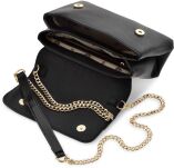 Monnari klasická dámská kabelka přes rameno elegantní pošťák s klopou - černá - 3