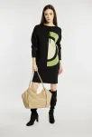 Monnari prostorná dámská kabelka velká taška vak shopper bag na rameno elegantní - béžová - 6