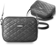 Prošívaná malá dámská kabelka šedý - 3