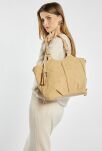 Monnari dámská taška shopper velká kabelka vak matný nubuk - béžová - 6