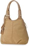 Monnari dámská taška shopper velká kabelka vak matný nubuk - béžová - 3