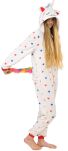 Kigurumi pyžamo overal kostým s kapucí – jednorožec s hvězdičkami - 2