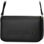 Dámská crossbody kabelka s klopou klasická s logem listonoška – černá - 2
