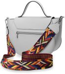 Dámská kabelka kufřím typu loďka abakus + pásek aztécký vzor šedý - 2