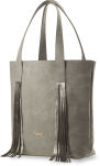 Dámská kabelka shopper bag semiš s třásněmi - 2