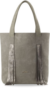 Dámská kabelka shopper bag semiš s třásněmi