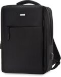 Robustní prostorný pánský školní batoh pro práci ve škole Batoh na notebook A4 s USB - černý - 2