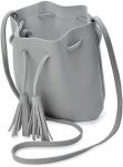 Malá listonoška pytel měšec na rameno střapce -  šedá - 3