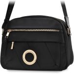 Monnari velká textilní pošťácká taška na popruhu prostorná kabelka - černá - 4