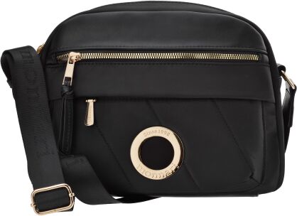 Monnari velká textilní pošťácká taška na popruhu prostorná kabelka - černá