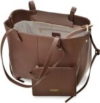 Dámská kabelka shopper Peterson XXL prostorná taška přes rameno s kapsičkou A4 eco kůže - hnědá - 6