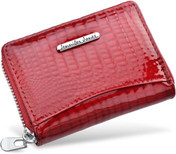 Etue na karty a vizitky přírodní lakovaná kůže jennifer jones - červená