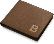 Horizontální pánská peněženka se vzorem hnědá - 2