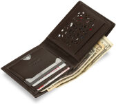 Horizontální pánská peněženka se vzorem hnědá - 3