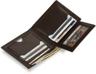 Horizontální pánská peněženka se vzorem hnědá - 4