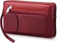 Pánské kožené etue na dokumenty peníze bordó - 2