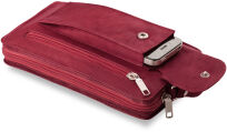 Pánské kožené etue na dokumenty peníze bordó - 4