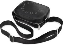 Dámska kabelka monnari s unikátním logem s flitry brašna na dlouhém širokém pásku - černá - 5