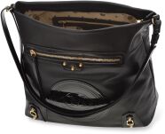 Monnari prostorná dámská shopper bag volná velká taška s logem a kapsou - černá - 3