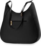 Monnari velká klasická hladká kabelka na rameno elegantní shopper vak - černý - 4