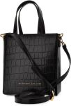 Monnari classic dámská kabelka malý kufřík oboustranná kabelka s reliéfním koženým vzorem - černá - 3