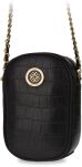 Monnari malá taška na telefon elegantní řetízková taška s reliéfním vzorem kůže croco - černá - 2