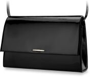 Krásná dámská listonoška psaníčkona rameno zpevněné dno černá lakovaná - 2