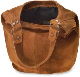 Italská dámská kožená taška vera pelle semišová kabelka shopper taška na rameno - 4