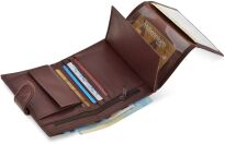 Pánská ekologická kožená peněženka 4U CAVALDI na karty a mince - hnědá - 5
