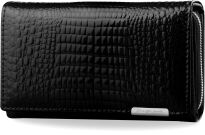 Elegantní lakovaná dámská peněženka - černá - 2