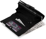 Elegantní lakovaná dámská peněženka - černá - 5