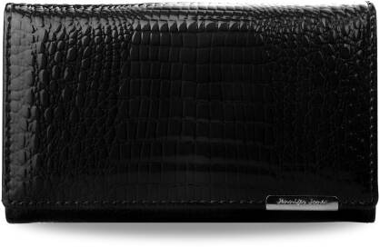 Elegantní lakovaná dámská peněženka - černá