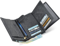 Prostorná pánská peněženka always wild robustní kožená skládací proti krádeži  - grafitová - 7