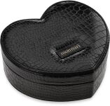 Monnari šperkovnice ve tvaru srdce kosmetická taška lakovaná krabička s reliéfním vzorem hadí kůže - 2