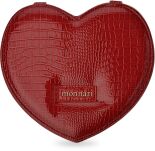 Monnari šperkovnice ve tvaru srdce kosmetická taška lakovaná krabička s reliéfním vzorem hadí kůže - 5