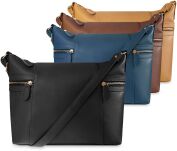 Dámská kabelka listonoška městská taška přes rameno a5 s dlouhým popruhem a kapsičkami - 2